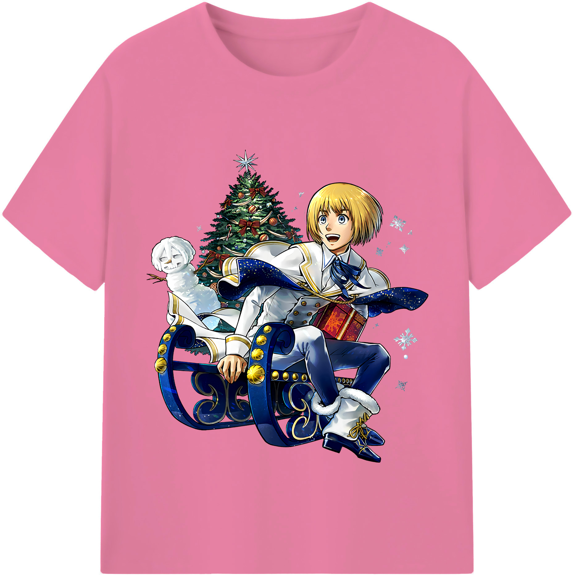 （画像用） 進撃の巨人 アルミン·アルレルト Attack on Titan Armin Arlert 綿100％半袖Tシャツ（フロントプリント）